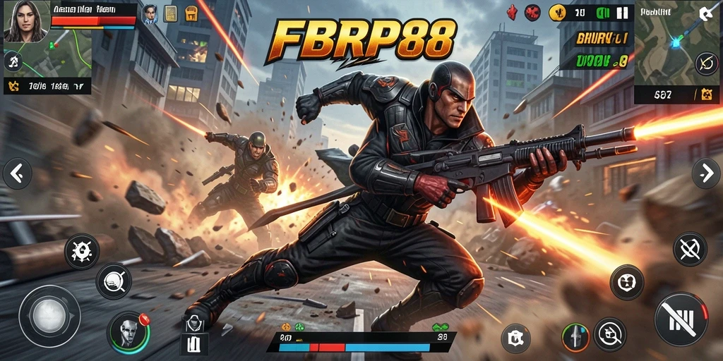 Tampilan aksi mendebarkan dari gameplay FBRP88