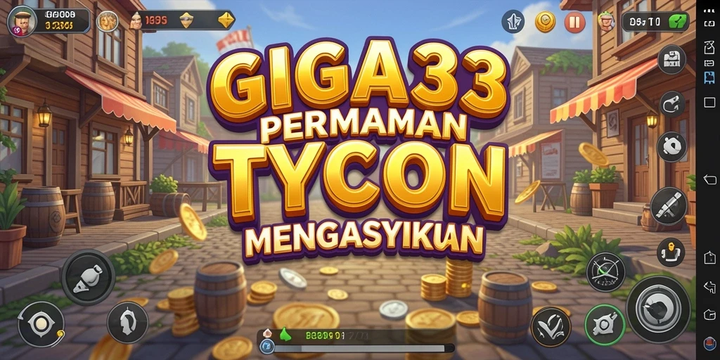 Screenshot permainan GIGA33 menampilkan aktivitas pengembangan bisnis yang seru.