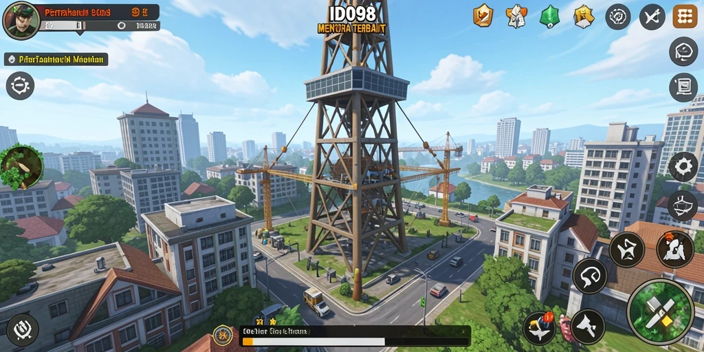 Gameplay menara pertahanan yang seru dan menarik di ID098.