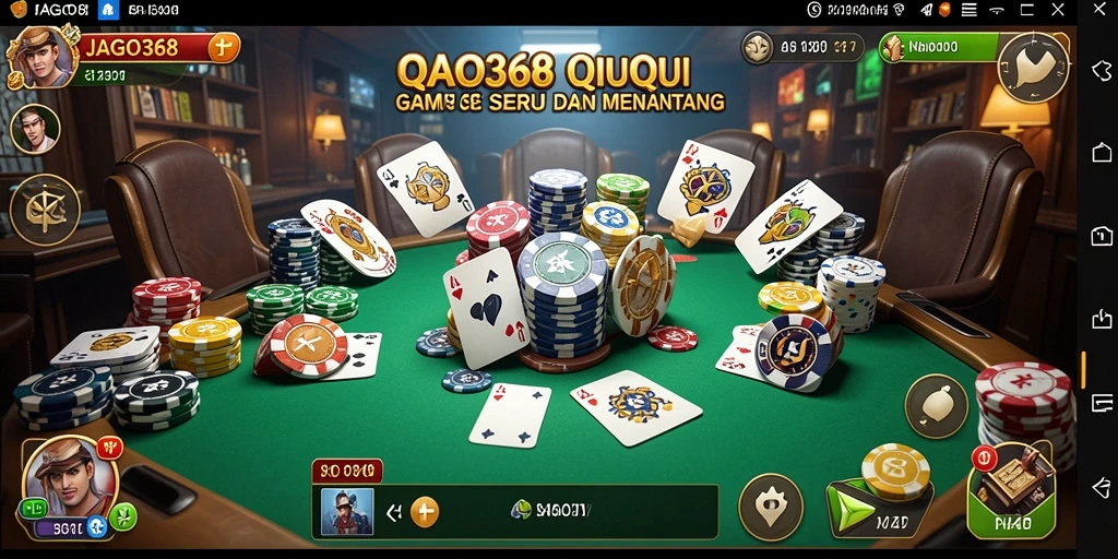 Tampilan menarik dari gameplay QiuQiu di JAGO368.